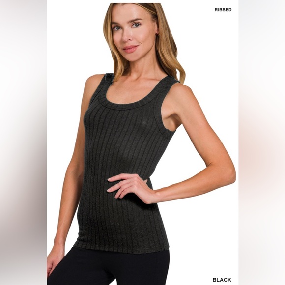 Zenana Tops - 114 ❤️Zenana 6 colors MELANGE RIB TANK TOP